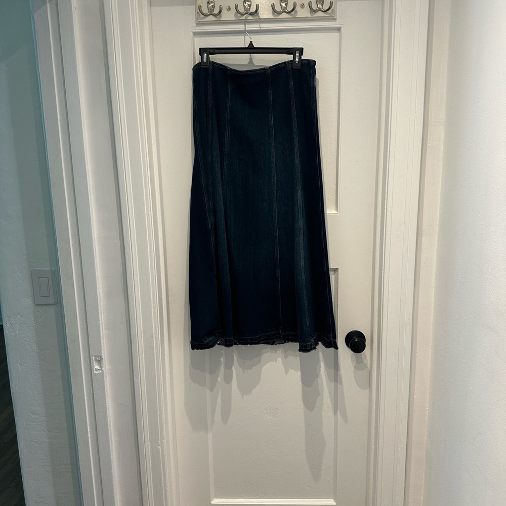 Massimo Dutti Dark Blue Denim Skirt